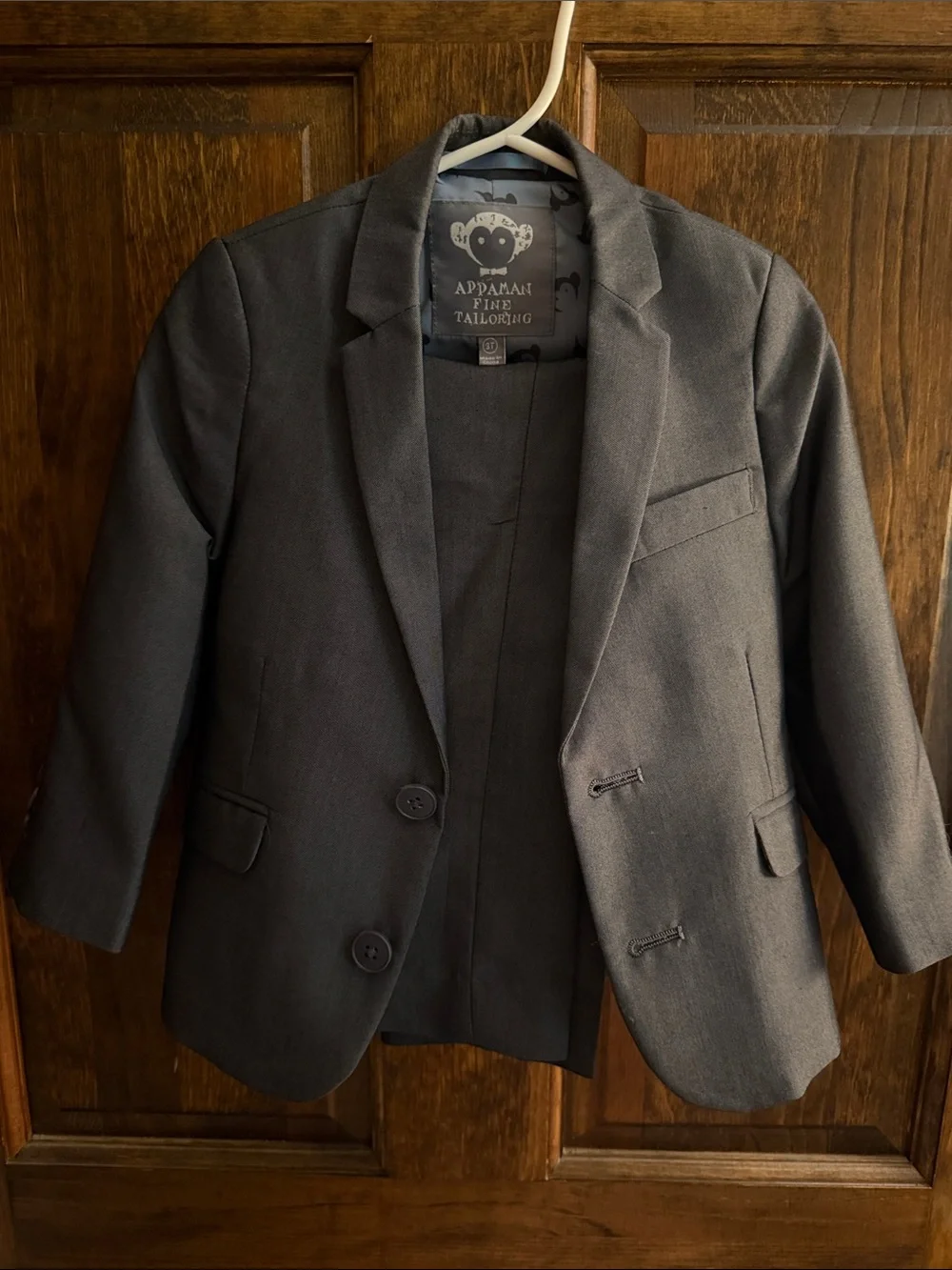 Appaman Boys Charcoal Blazer Two-Button Tailored Jacket and Matching pantsuit